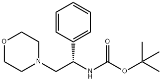 Carbamic acid, N-[(1S)-2-(4-morpholinyl)-1-phenylethyl]-, 1,1-dimethylethyl ester Structure