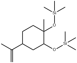 Cyclohexane, 1-methyl-4-(1-methylethenyl)-1,2-bis[(trimethylsilyl)oxy]- Structure