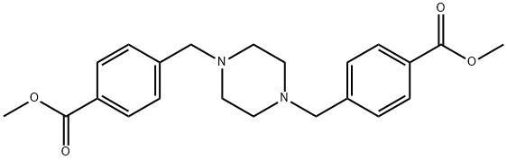 Benzoic acid, 4,4'-[1,4-piperazinediylbis(methylene)]bis-, dimethyl ester (9CI) Structure