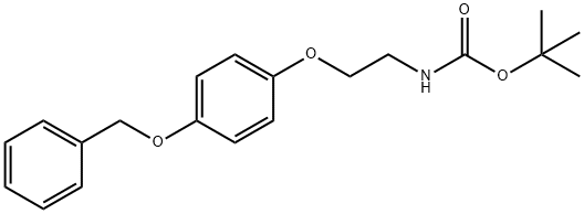 Carbamic acid, N-[2-[4-(phenylmethoxy)phenoxy]ethyl]-, 1,1-dimethylethyl ester Structure