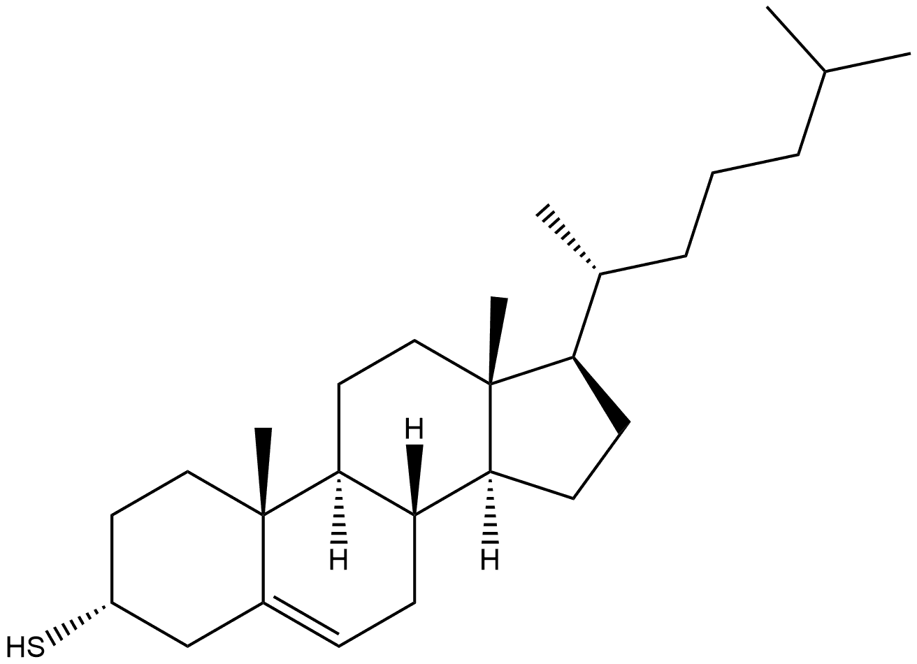 ALPHA-THIOCHOLESTEROL,80312-90-9,结构式