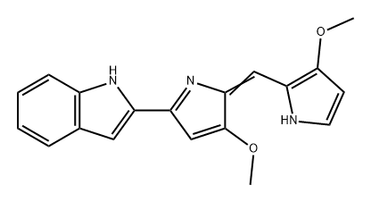 1H-Indole, 2-[3-methoxy-2-[(3-methoxy-1H-pyrrol-2-yl)methylene]-2H-pyrrol-5-yl]-,803712-19-8,结构式
