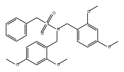 Benzenemethanesulfonamide, N,N-bis[(2,4-dimethoxyphenyl)methyl]- Struktur