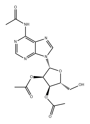 Adenosine, N-acetyl-, 2',3'-diacetate Structure