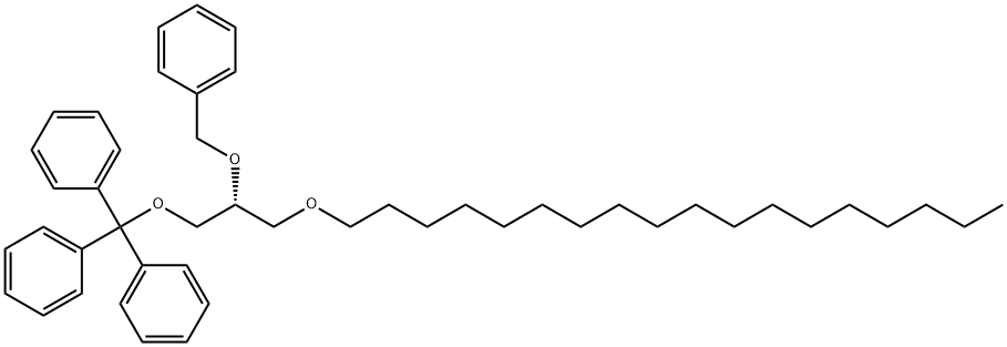 Benzene, 1,1',1''-[[3-(octadecyloxy)-2-(phenylmethoxy)propoxy]methylidyne]tris-, (R)- (9CI),80459-30-9,结构式
