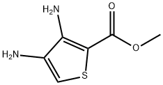 3,4-二氨基噻吩-2-羧酸甲酯, 80615-55-0, 结构式