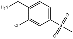 Benzenemethanamine, 2-chloro-4-(methylsulfonyl)- Structure