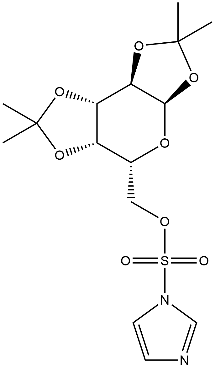 α-D-Galactopyranose, 1,2:3,4-bis-O-(1-methylethylidene)-, 1H-imidazole-1-sulfonate 结构式