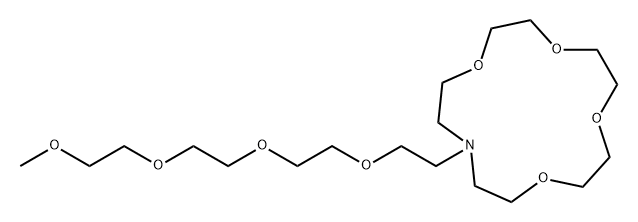 N-(3,6,9,12-tetraoxatridec-1-yl)monoaza-15-crown-5 化学構造式