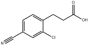 Benzenepropanoic acid, 2-chloro-4-cyano- 化学構造式