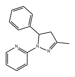 Pyridine, 2-(4,5-dihydro-3-methyl-5-phenyl-1H-pyrazol-1-yl)- Struktur