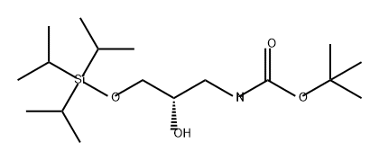 (S)-1-(BOC-氨基)-3-[(三异丙基硅基)氧基]-2-丙醇, 809288-88-8, 结构式