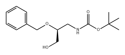 Carbamic acid, [(2S)-3-hydroxy-2-(phenylmethoxy)propyl]-, 1,1-dimethylethyl ester (9CI) 化学構造式