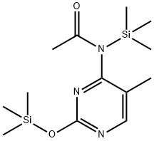 Acetamide, N-[5-methyl-2-[(trimethylsilyl)oxy]-4-pyrimidinyl]-N-(trimethylsilyl)- Structure