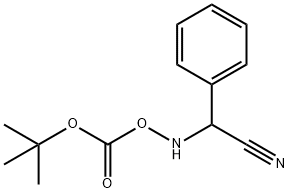 Carbonic acid, (cyanophenylmethyl)azanyl 1,1-dimethylethyl ester 化学構造式