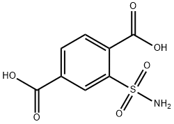 1,4-Benzenedicarboxylic acid, 2-(aminosulfonyl)- 化学構造式