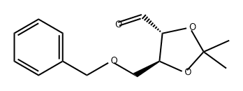 1,3-Dioxolane-4-carboxaldehyde, 2,2-dimethyl-5-[(phenylmethoxy)methyl]-, (4R,5S)- Structure