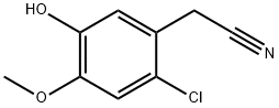 Benzeneacetonitrile, 2-chloro-5-hydroxy-4-methoxy- 化学構造式