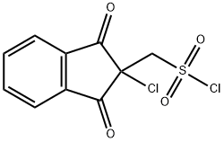 2-Chloro-2,3-dihydro-1,3-dioxo-1H-indene-2-methanesulfonyl chloride Struktur