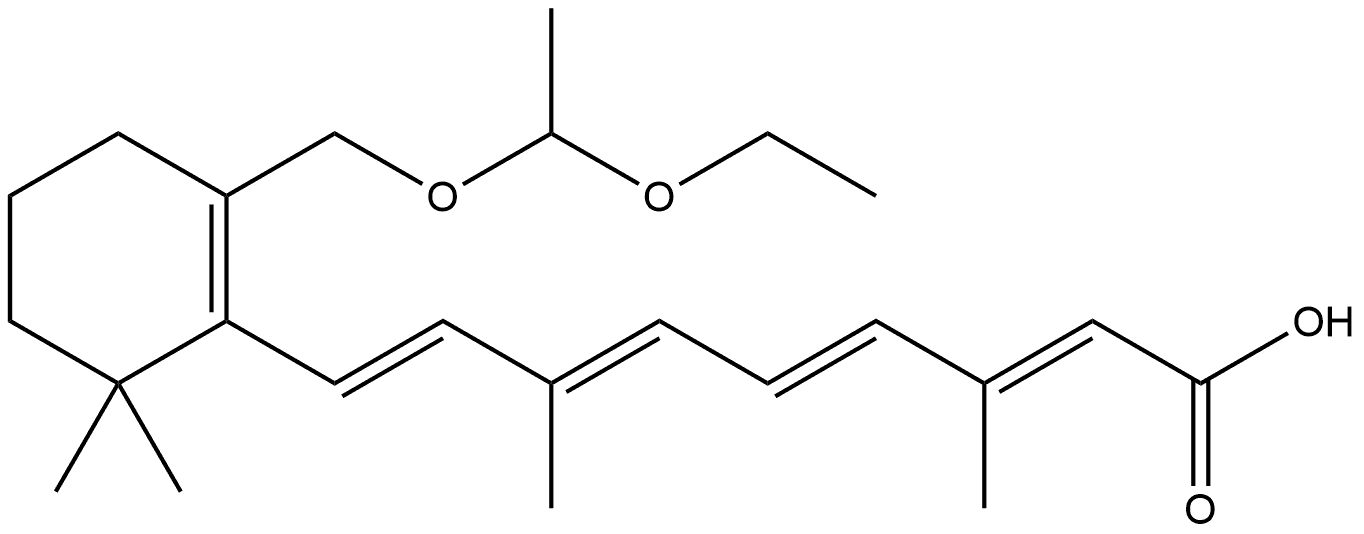 Retinoic acid, 18-(1-ethoxyethoxy)-, (±)- (9CI) 结构式