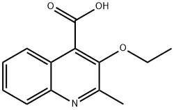 4-Quinolinecarboxylic acid, 3-ethoxy-2-methyl- Struktur