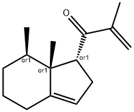 2-Propen-1-one,1-[(1R,7R,7aR)-2,4,5,6,7,7a-hexahydro-7,7a-dimethyl-1H-inden-1-yl]-2-methyl-,rel-(9CI) Struktur