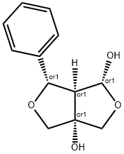1H,?3H-?Furo[3,?4-?c]?furan-?1,?3a(4H)?-?diol, dihydro-?6-?phenyl-?, (1R,?3aS,?6S,?6aR)?-?rel- Structure