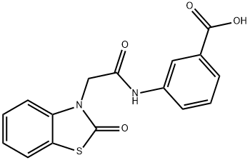 3-{[(2-Oxo-1,3-benzothiazol-3(2H)-yl)acetyl]amino}benzoic acid Structure