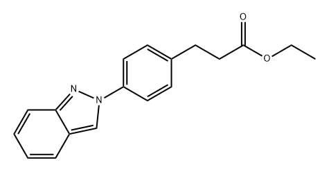 Benzenepropanoic acid, 4-(2H-indazol-2-yl)-, ethyl ester Struktur
