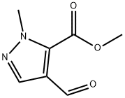 4-甲酰基-1-甲基-1H-吡唑-5-羧酸甲酯,81303-62-0,结构式