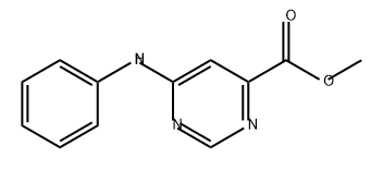 4-Pyrimidinecarboxylic acid, 6-(phenylamino)-, methyl ester,81333-08-6,结构式