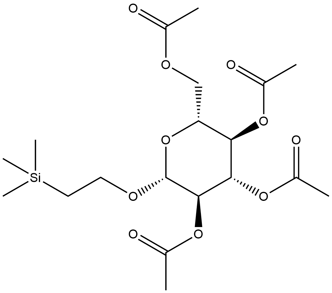 β-D-Glucopyranoside, 2-(trimethylsilyl)ethyl, 2,3,4,6-tetraacetate Struktur