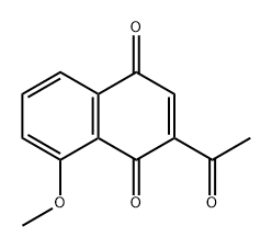 1,4-Naphthalenedione, 2-acetyl-8-methoxy- Structure