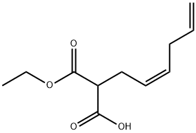 Propanedioic acid, 2,5-hexadienyl-, monoethyl ester, (Z)- (9CI) Struktur