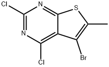 5-溴-2,4-二氯-6-甲基噻吩并[2,3-D]嘧啶,814919-17-0,结构式