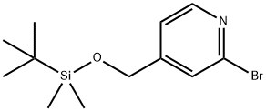 Pyridine, 2-bromo-4-[[[(1,1-dimethylethyl)dimethylsilyl]oxy]methyl]- 化学構造式