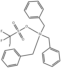 Methanesulfonic acid, 1,1,1-trifluoro-, tris(phenylmethyl)silyl ester Structure