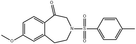 1H-3-Benzazepin-1-one, 2,3,4,5-tetrahydro-7-methoxy-3-[(4-methylphenyl)sulfonyl]- Structure