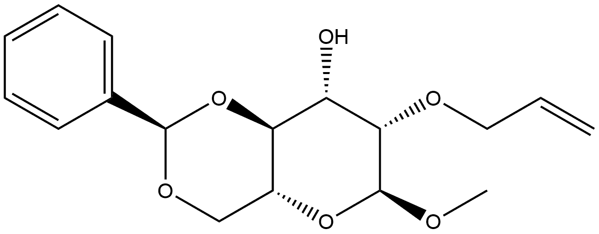 α-D-Mannopyranoside, methyl 4,6-O-[(R)-phenylmethylene]-2-O-2-propen-1-yl- Structure