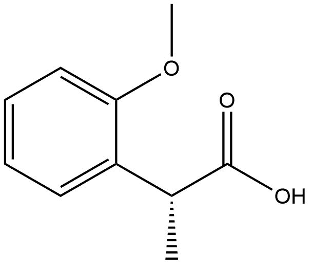 Benzeneacetic acid, 2-methoxy-α-methyl-, (αR)- 化学構造式