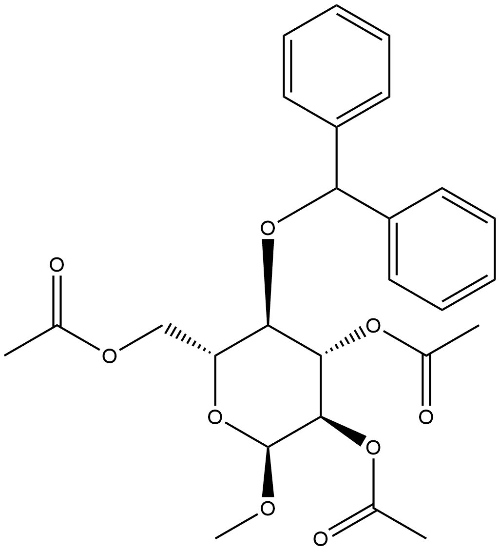α-D-Glucopyranoside, methyl 4-O-(diphenylmethyl)-, triacetate (9CI)