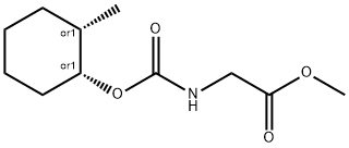 Glycine, N-?[[[(1R,?2S)?-?2-?methylcyclohexyl]?oxy]?carbonyl]?-?, methyl ester, rel-,817554-06-6,结构式