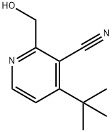 3-Pyridinecarbonitrile, 4-(1,1-dimethylethyl)-2-(hydroxymethyl)- 化学構造式
