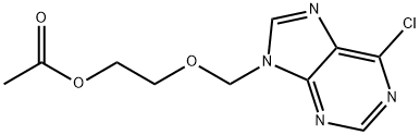 2-((6-Chloro-9H-purin-9-yl)methoxy)ethyl acetate Struktur
