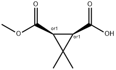 1,2-Cyclopropanedicarboxylic acid, 3,3-dimethyl-, 1-methyl ester, (1S,2R)-rel- Structure