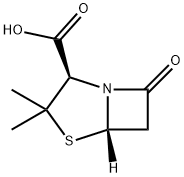 4-?Thia-?1-?azabicyclo[3.2.0]?heptane-?2-?carboxylic acid, 3,?3-?dimethyl-?7-?oxo-?, (2R,?5S)?- 化学構造式