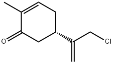 2-Cyclohexen-1-one, 5-[1-(chloromethyl)ethenyl]-2-methyl-, (5S)- Structure