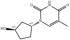 2,?4(1H,?3H)?-?Pyrimidinedione, 1-?[(1R,?3R)?-?3-?hydroxycyclopentyl]?-?5-?methyl-?, rel- 结构式