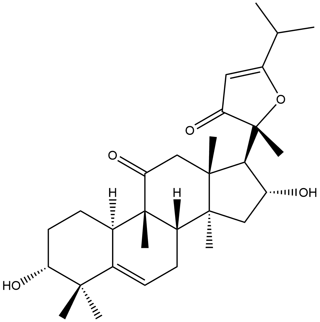 19-Norlanosta-5,23-diene-11,22-dione, 20,24-epoxy-3,16-dihydroxy-9-methyl-, (3α,9β,10α,16α)-|苦玄参苷元I