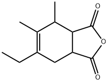 1,?3-?Isobenzofurandione, 6-?ethyl-?3a,?4,?7,?7a-?tetrahydro-?4,?5-?dimethyl- Structure